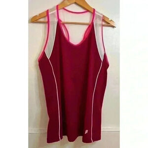 BNWT Prince Tank in Burgundy, Pink and White Size M/L